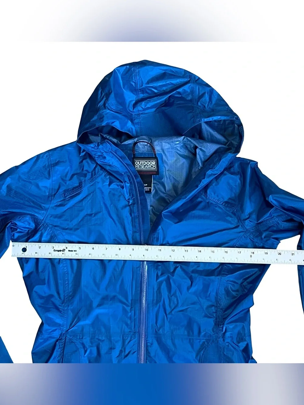 Outdoor Research Women’s Sz S Blue Jacket Helium Traveler Lightweight Hooded
